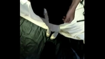 Guy wears women's clothes with his girlfriend and they show off then they fuck and she makes him finish with a good handjob