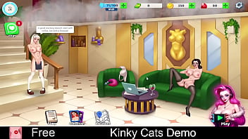 Kinky Cats Demo Free Game Itchio Casual Dating Sim Puzzle thumbnail