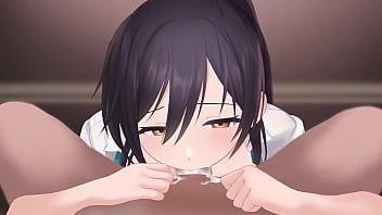 Sakuya idolmaster tits fellatio