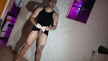 Sexy doctor cosplay masturbación con guantes de sexy número 1