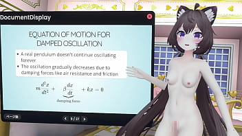 Naked vtuber lecture a pendulum whose amplitude increases with wind ~ why did the tacoma narrows bridge collapse ~