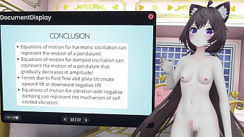 Naked vtuber lecture a pendulum whose amplitude increases with wind ~ why did the tacoma narrows bridge collapse ~