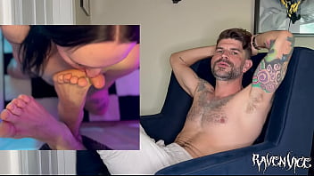 Gloryhole foot worship dom view