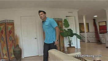 Sunbathing teen fucked by step dad