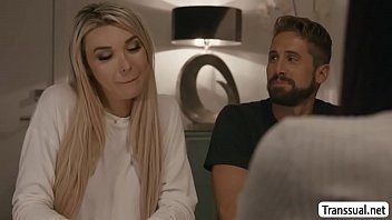 Pretty Blonde Tgirl Aubrey Kate Gives Her Man Anal Pounding thumbnail