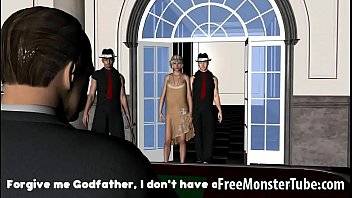 Hot 3d blonde babe getting fucked hard by the godfather