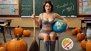 Torcelini halloween lesson witch teacher broomstick ride sfw