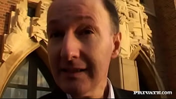 Tattooed brunette izy hardcore handjob and facial with old bald guy