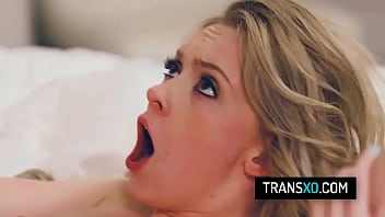 Blonde Tgirl Licks And Fucks Petite Babe thumbnail