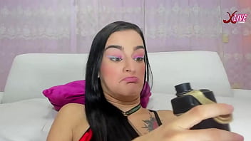 Lump in his throat with the entire cock deep inside