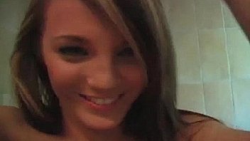 Foxy blonde girl is stripping