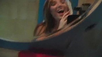 Foxy blonde girl is stripping