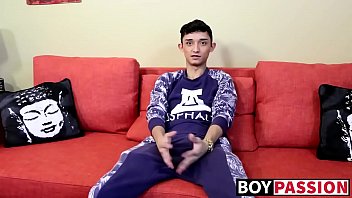 Young Gay Rubs His Ass While Jerking Off thumbnail