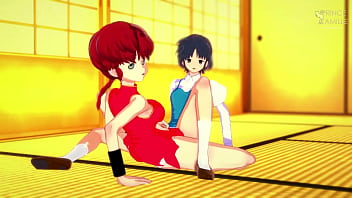 Akane prefers lesbian sex with ranma