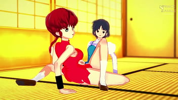 Akane prefers lesbian sex with ranma