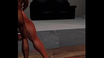 Big booty ebony anime gets hit from the back