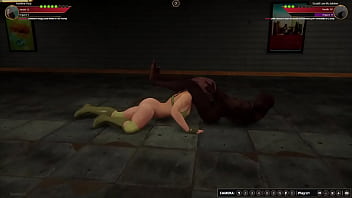 Adeline vs studd nf3d mixed sex battle competitive intercourse