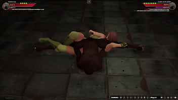 Adeline vs studd nf3d mixed sex battle competitive intercourse