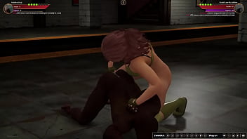 Adeline vs studd nf3d mixed sex battle competitive intercourse