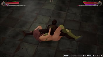 Adeline vs studd nf3d mixed sex battle competitive intercourse