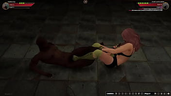 Adeline vs studd nf3d mixed sex battle competitive intercourse