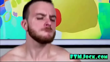 Man With Pussy Fucked By A Hung Muscle Stud thumbnail