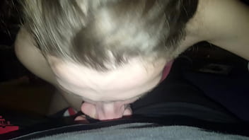 Redhead sucking cock after 2