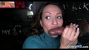 Cock sucking in the glory hole 04