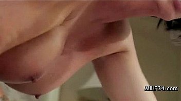 Amateur milf hottie getting a hard dong