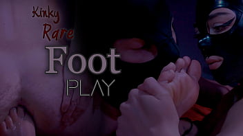 Worshipping his wife's feet dry