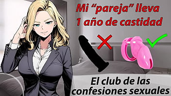 Mi pareja usa jaula durante meses follamos con dildo su pene no es necesario asmr relato voz española