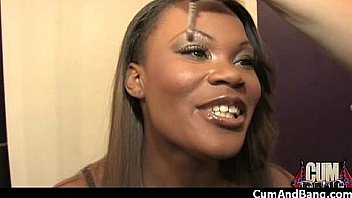 Black girl sucks many white cocks in redneck group 13