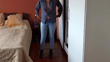 Stepson's friends jerk off while looking at my ass in jeans i want to fuck them