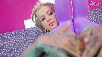 Alternative anal slut getting filled with big cock and face covered in cum