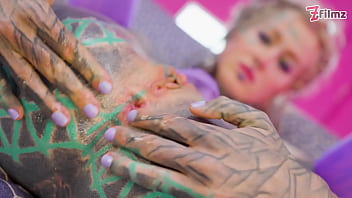 Alternative anal slut getting filled with big cock and face covered in cum