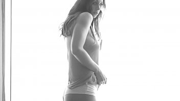 Young couple has sex on a couch after interview