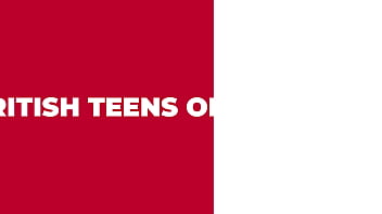 Two british teens suck a room of guys