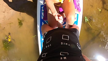 Our ship moored to the shore so that we could have a great fuck outdoor real amateur couple sex pov
