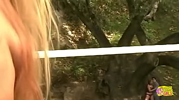 A glass dildo and a blonde friend is all this girl needs to get off