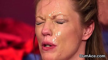 Nasty doll gets jizz load on her face swallowing all the love juice