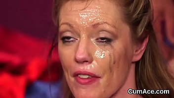 Nasty doll gets jizz load on her face swallowing all the love juice