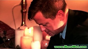 Nuru sex massage with sexy busty masseuse 25