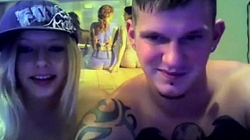Charming blonde teen sucks dick and gets fucked on live webcam