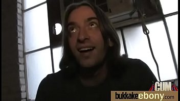 Ebony girl gang banged and covered in cum 22