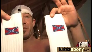 Ebony girl gang banged and covered in cum 22