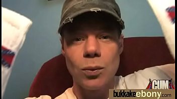 Ebony girl gang banged and covered in cum 22