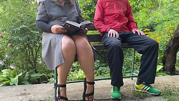 My stepmother helps me prepare for my literature exam