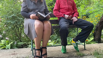 My stepmother helps me prepare for my literature exam