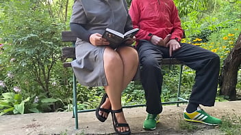 My stepmother helps me prepare for my literature exam