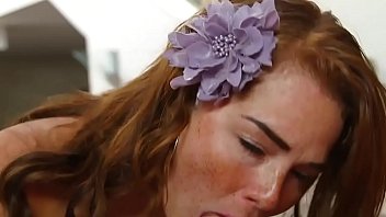 Exquisite redhead teen gives me a blowjob